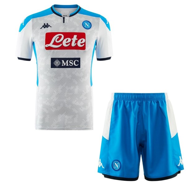Pantalones Napoli 3ª Niños 2019-2020 Blanco Azul